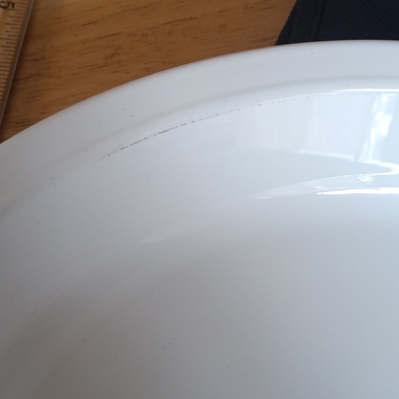 Two Corning Ware blue cornflower white pie plates.  P-309